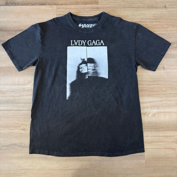Urban Outfitters Lady Gaga Mayhem Black Shirt Size Large Oversize Boxy Comfy - Picture 1 of 5